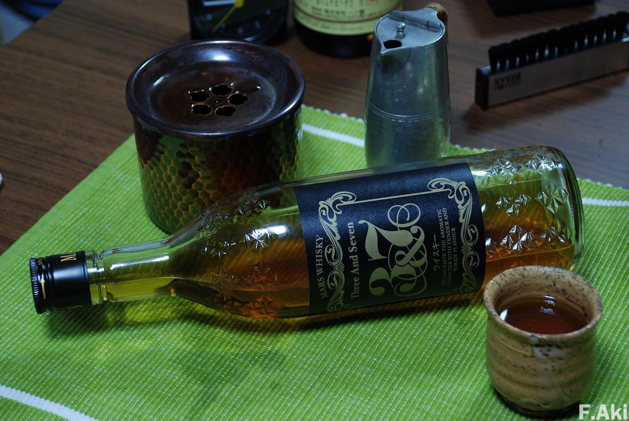 洋酒　酒徒礼讃　鹿児島　マルス　ウイスキー　3＆7・・純日本的味覚の大麦・玉蜀黍の蒸留酒かな？